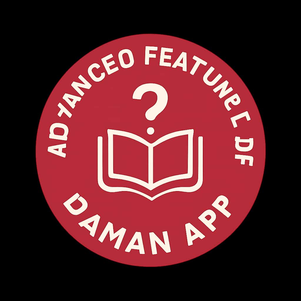 Icon representing advanced features of Daman App.