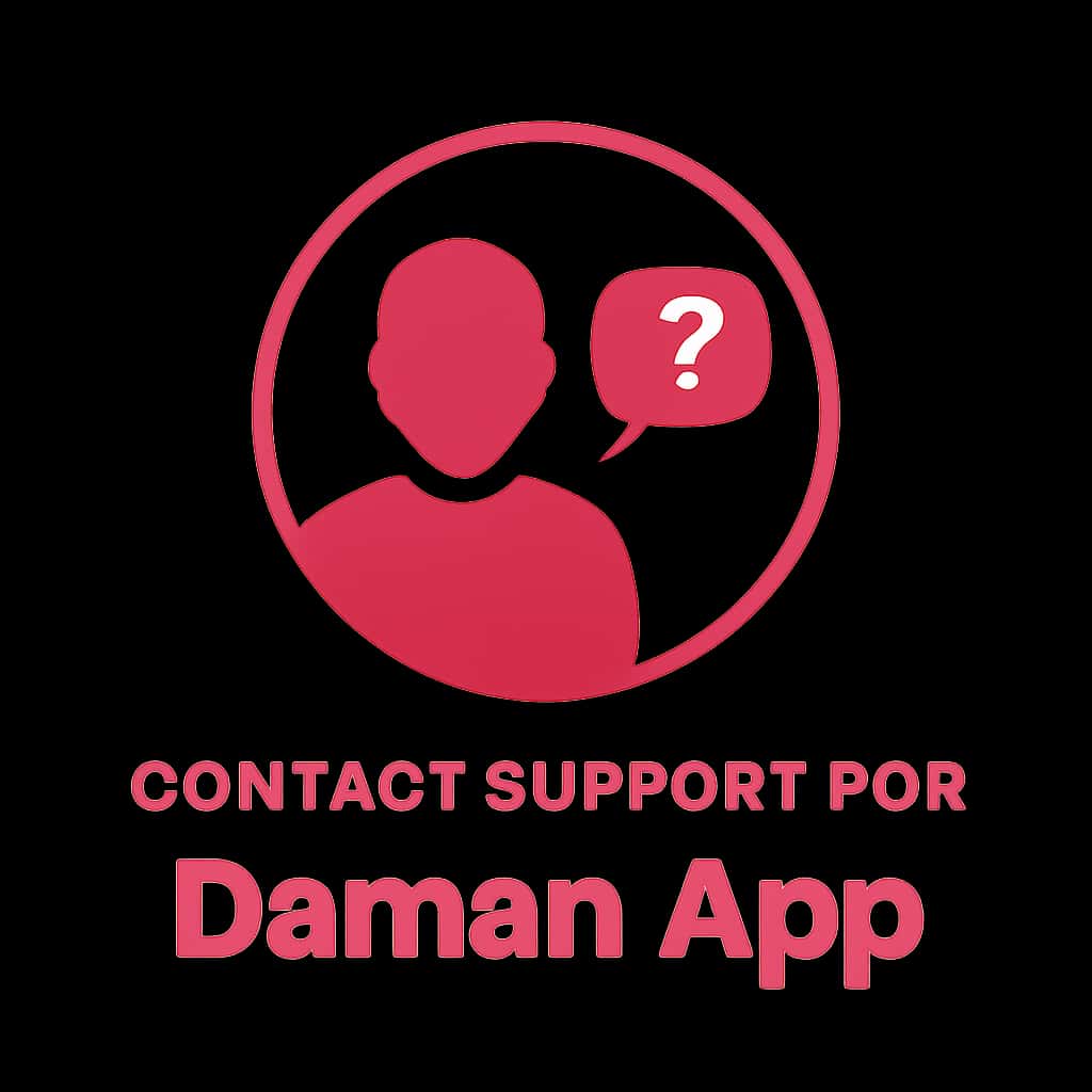 Icon representing contact support options for Daman App