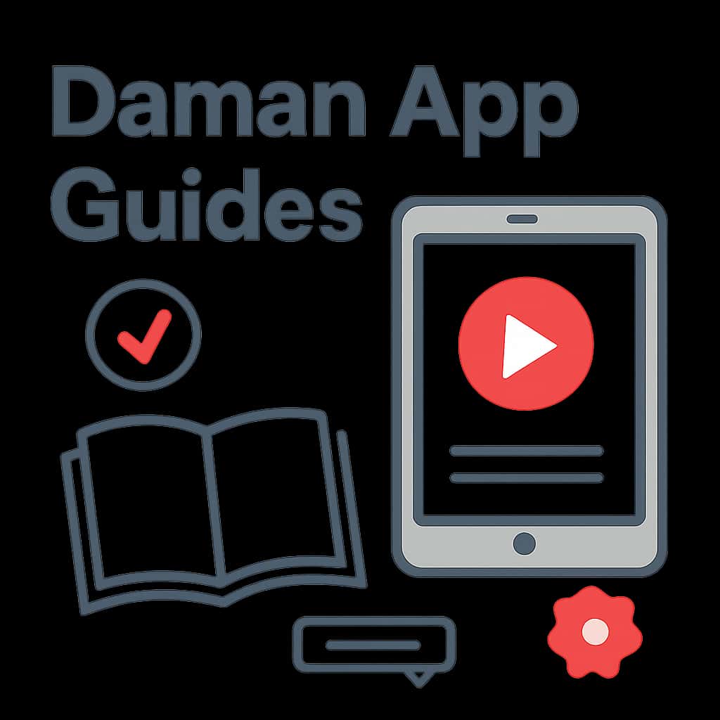 Diagram illustrating a section of Daman App Guides.