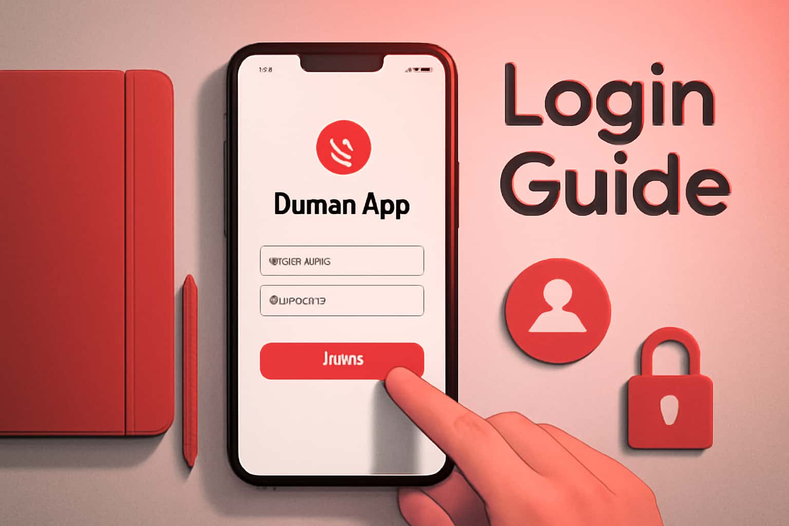 An informational scene depicting the Daman App Login Guide with a modern aesthetic.