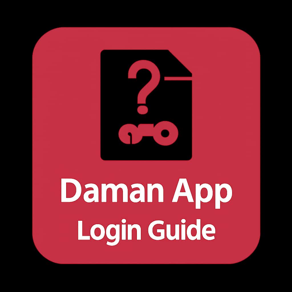 A minimalist design symbolizing the Daman App Login Guide.