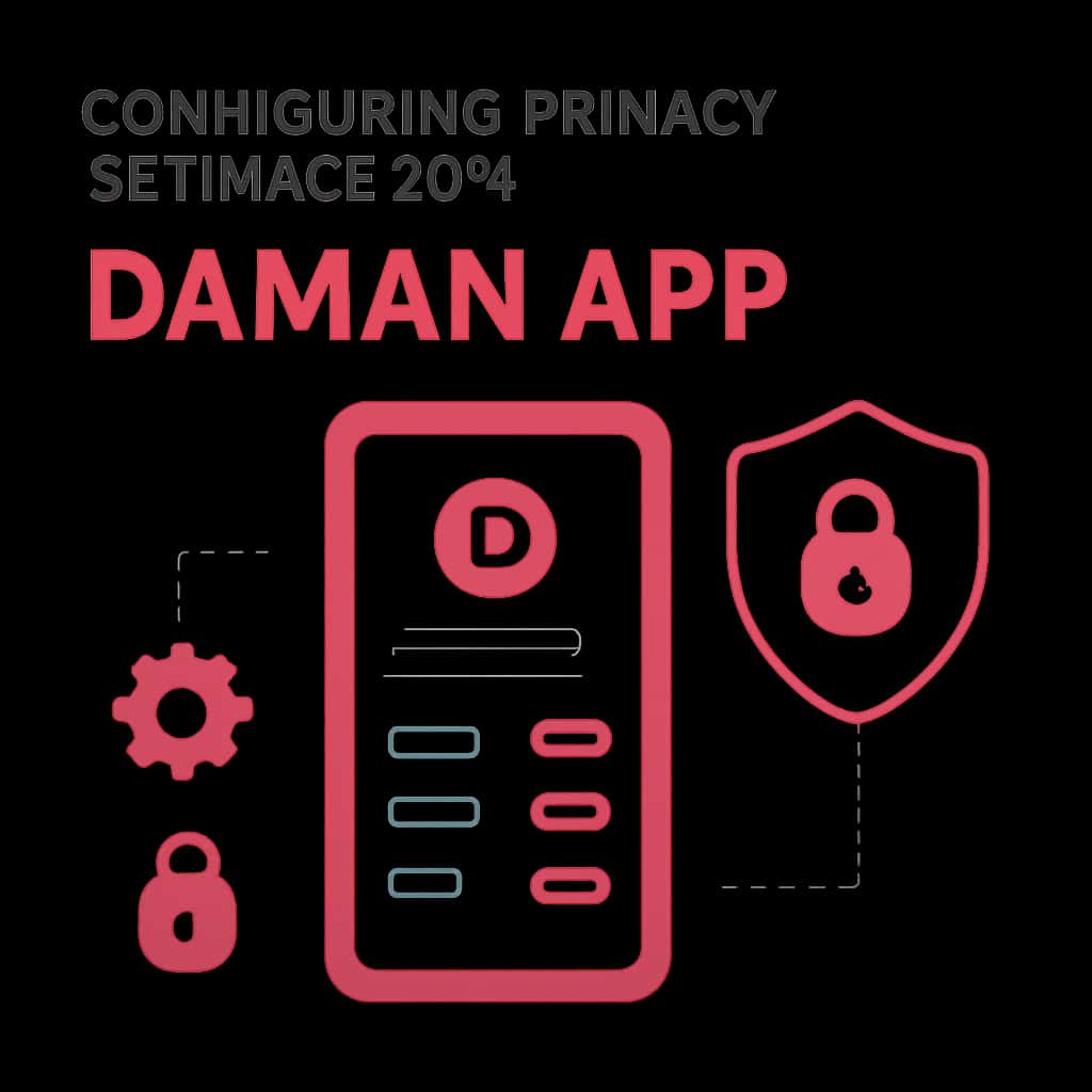 Diagram illustrating privacy settings options in the Daman App.