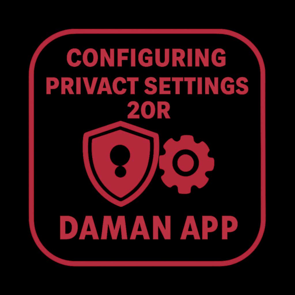 Daman App privacy settings badge.