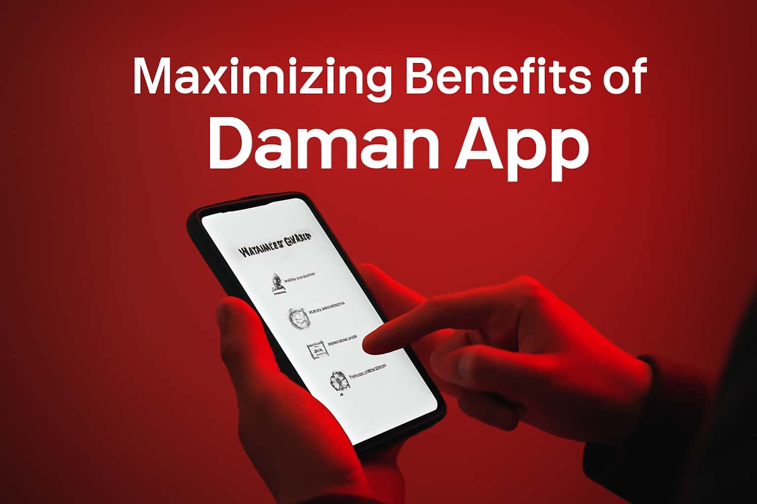 Informational scene illustrating the benefits of Daman App.