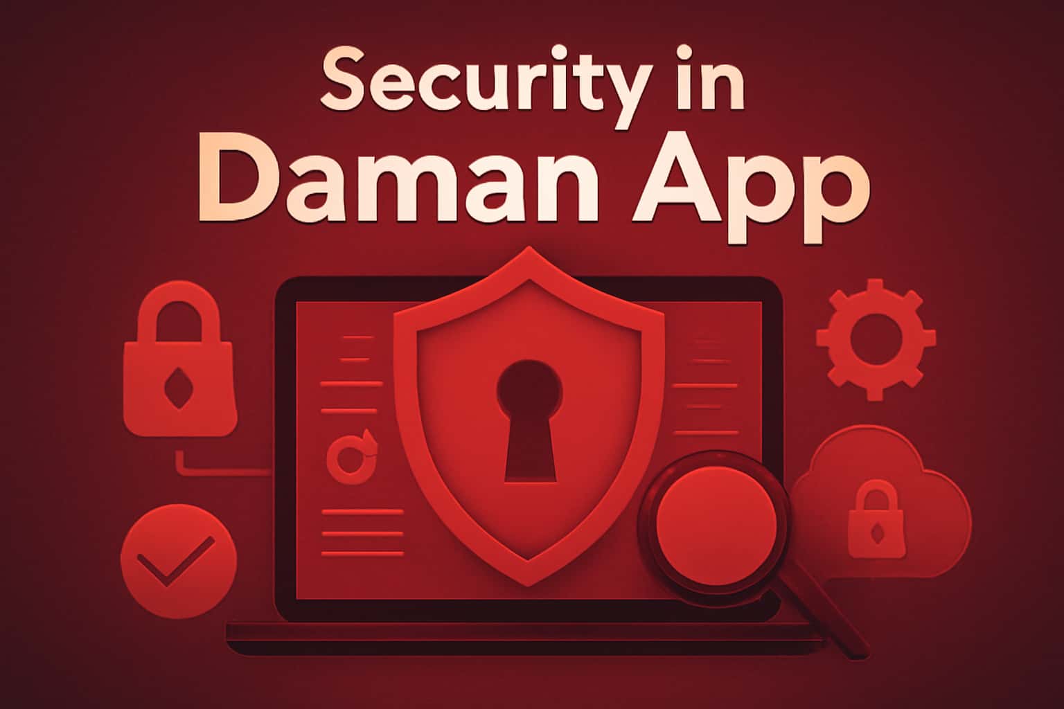 An illustrative image showcasing the security features of the Daman App.