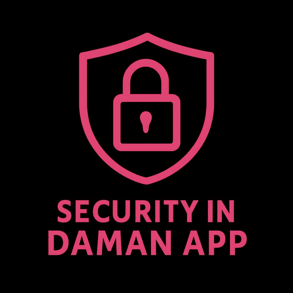 An icon representing security in the Daman App.